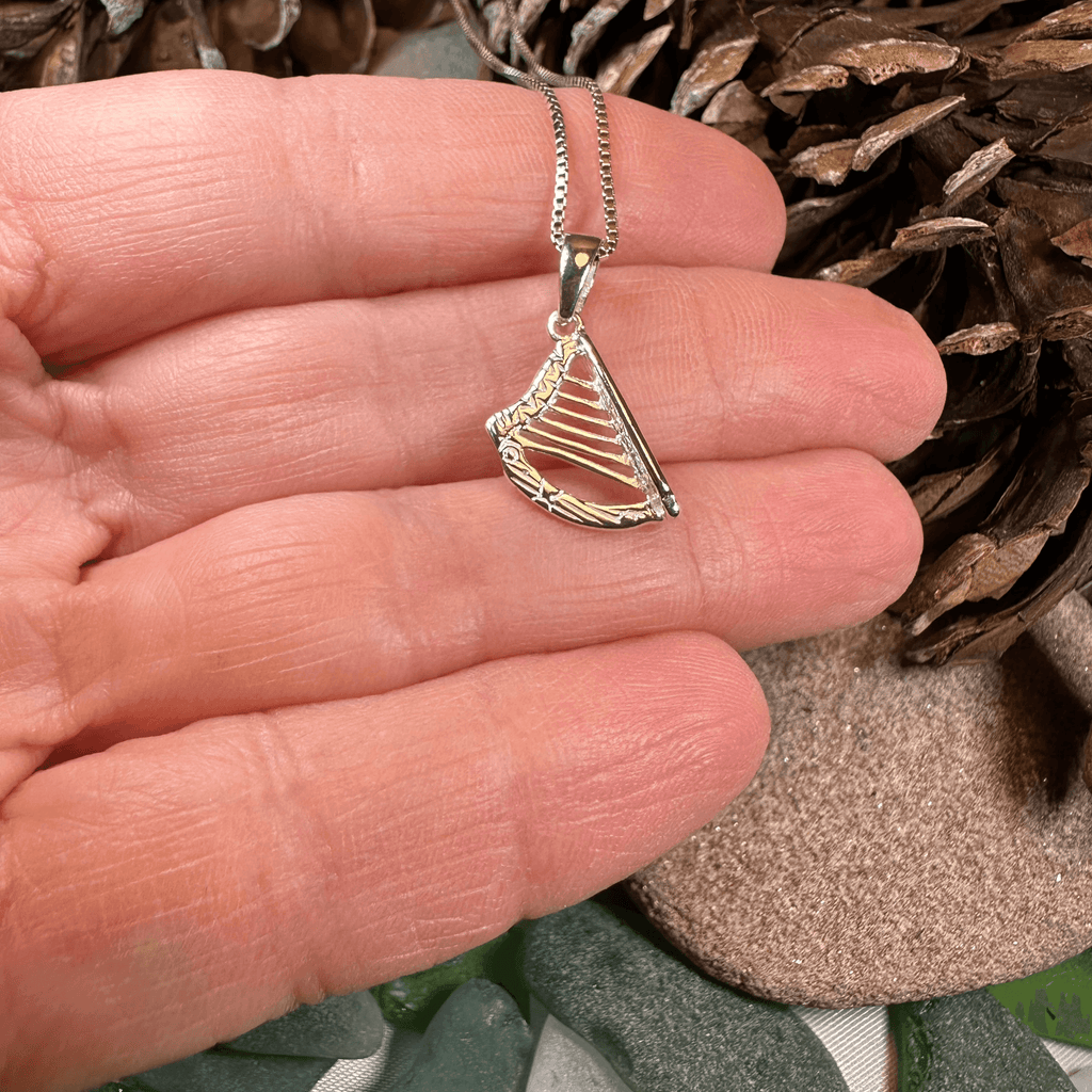 Petite Irish Harp Necklace - 18