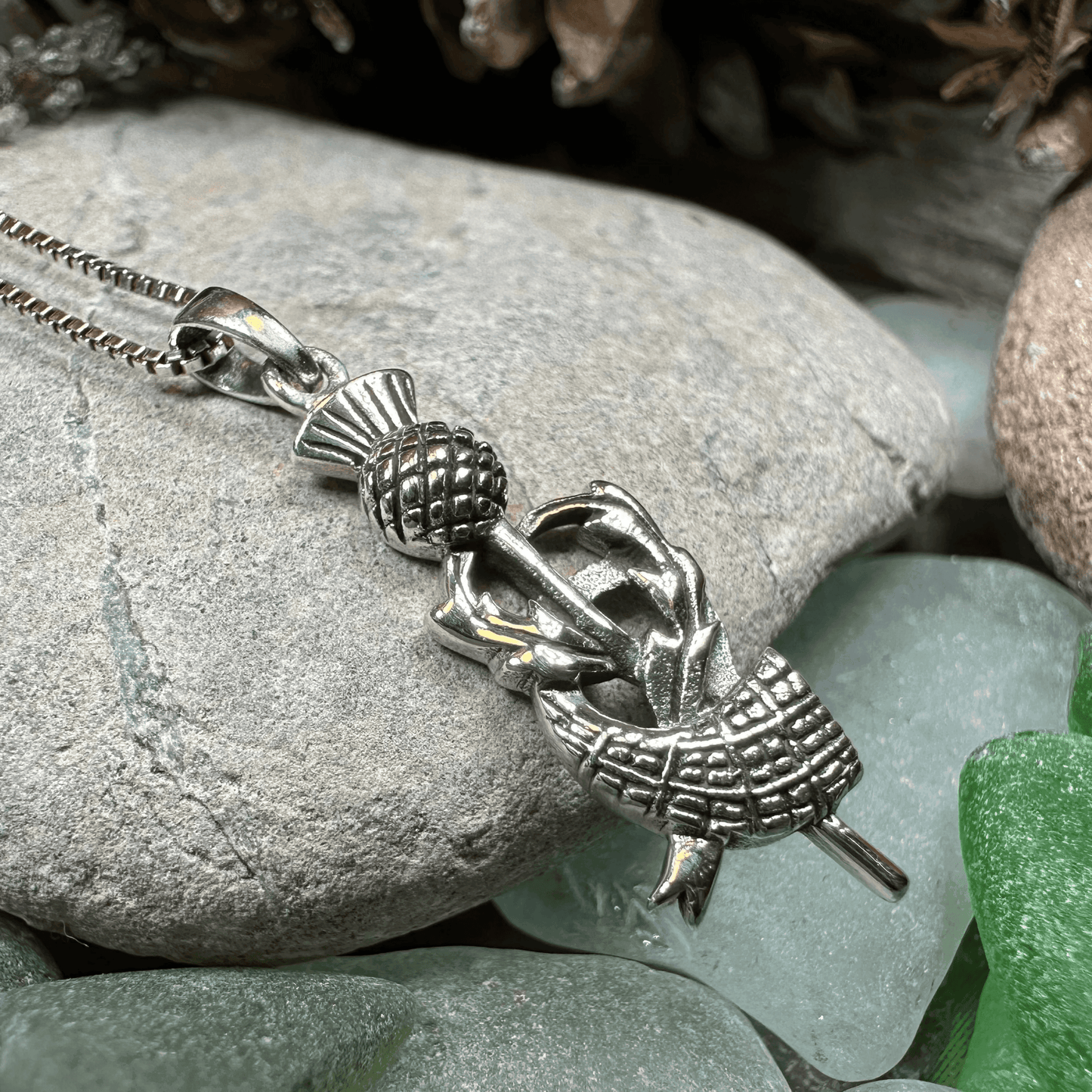 Locklyn Tartan Thistle Necklace - 18