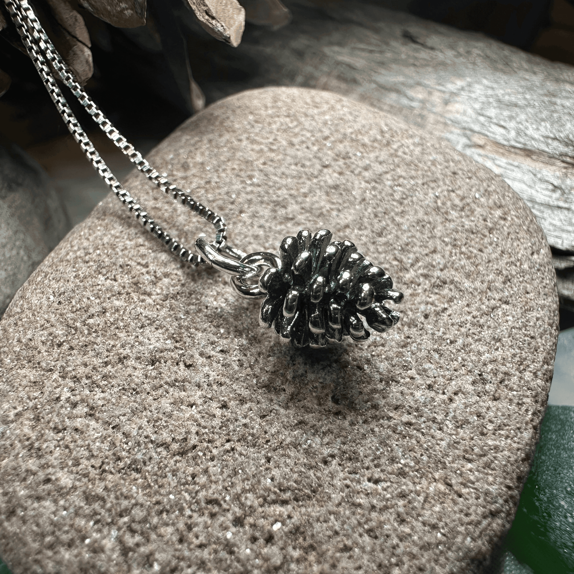 Winter Pine Cone Necklace - 