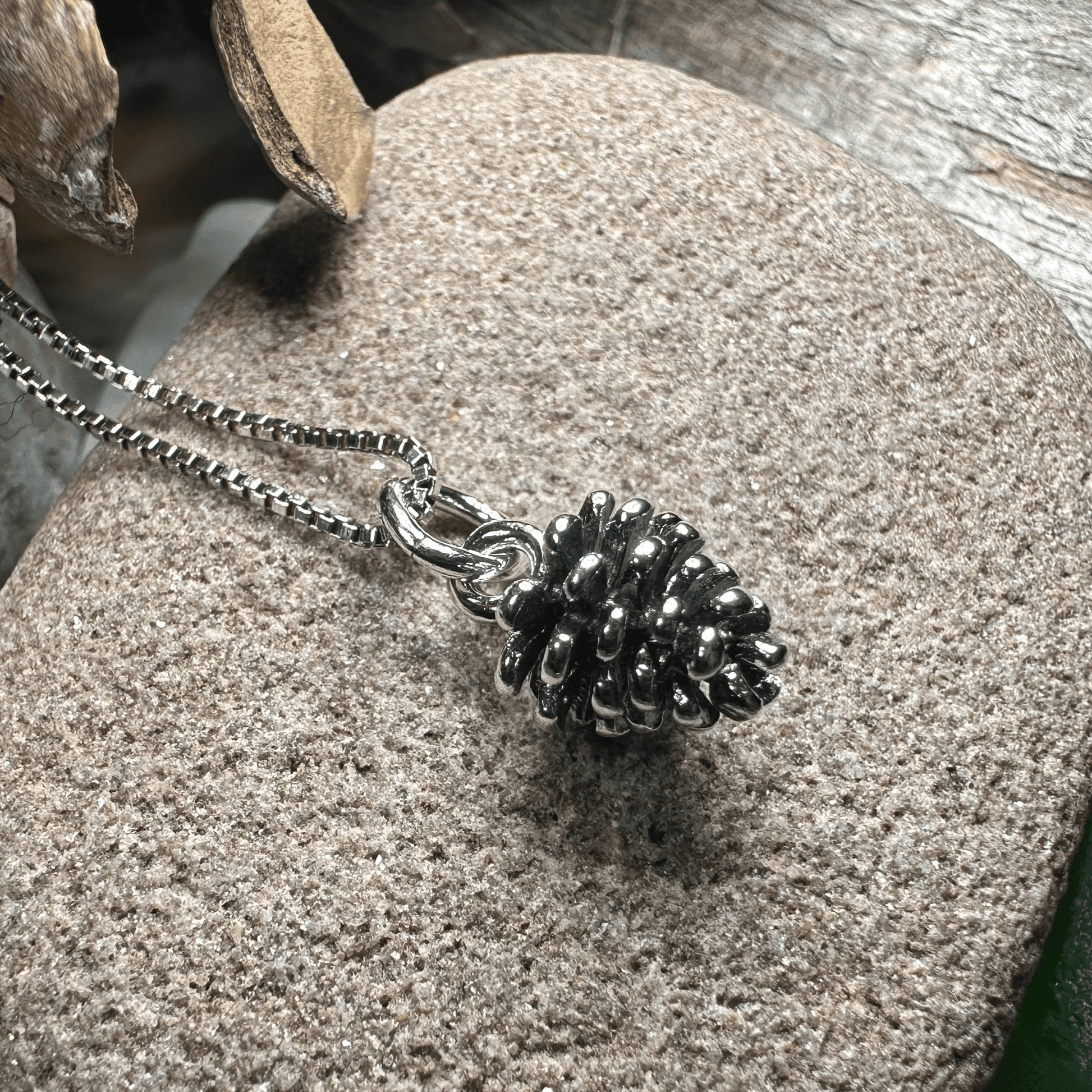 Winter Pine Cone Necklace - 