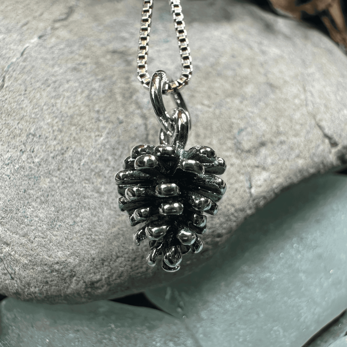 Winter Pine Cone Necklace - 