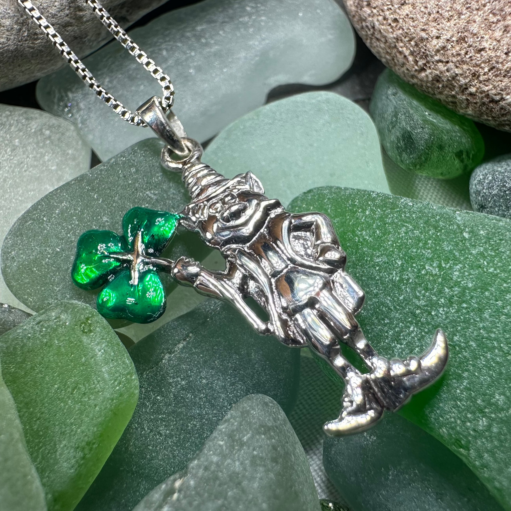 Celtic Leprechaun Shamrock Necklace
