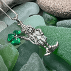Celtic Leprechaun Shamrock Necklace - 18
