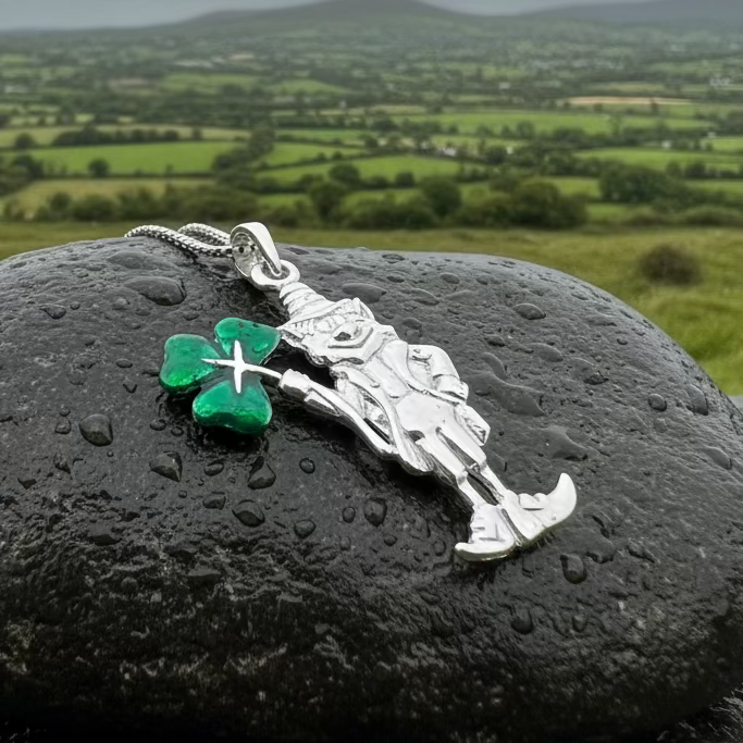 Celtic Leprechaun Shamrock Necklace