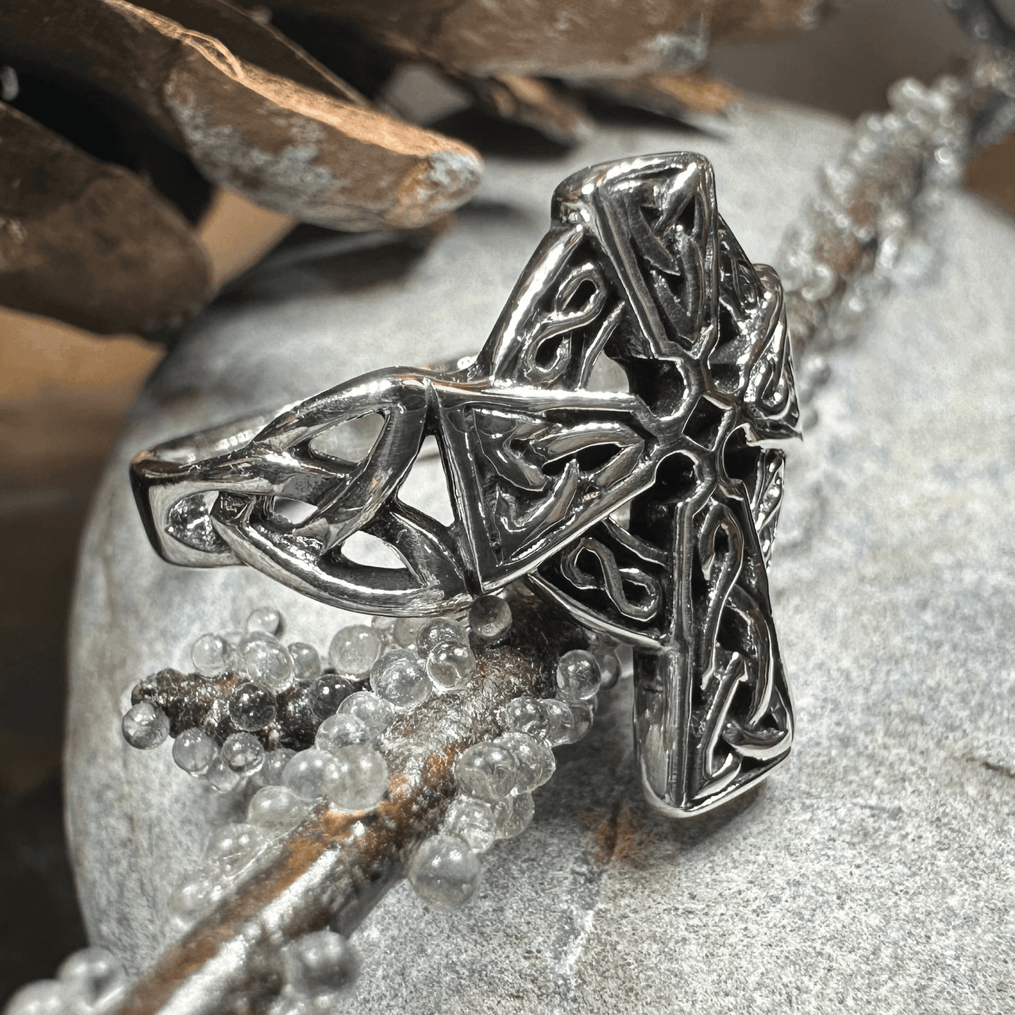 Classic Celtic Cross Ring - 5