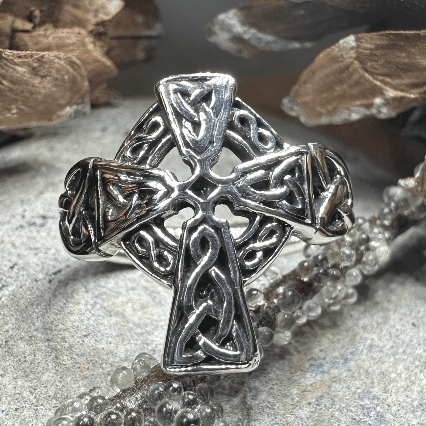Classic Celtic Cross Ring - 5