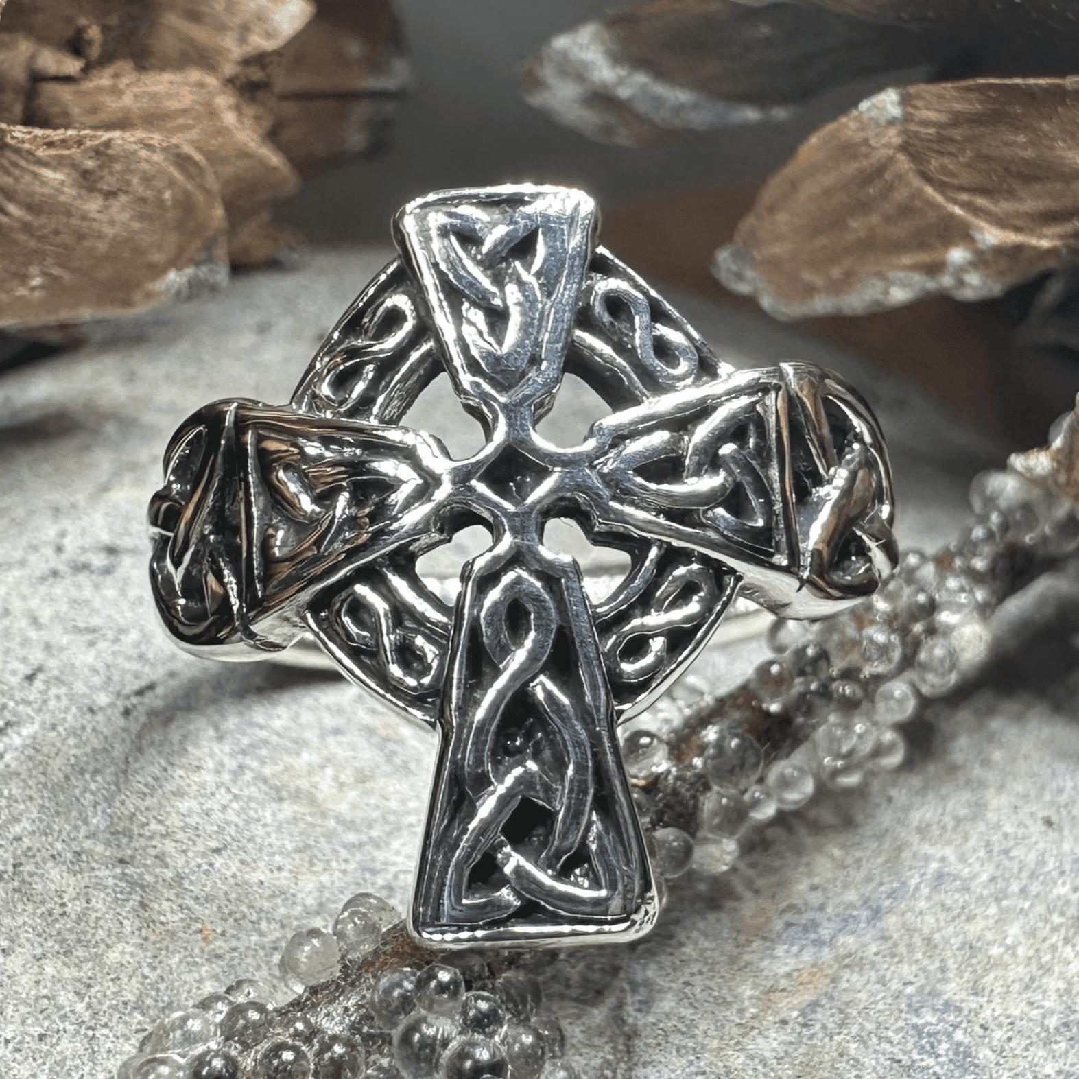 Classic Celtic Cross Ring - 5