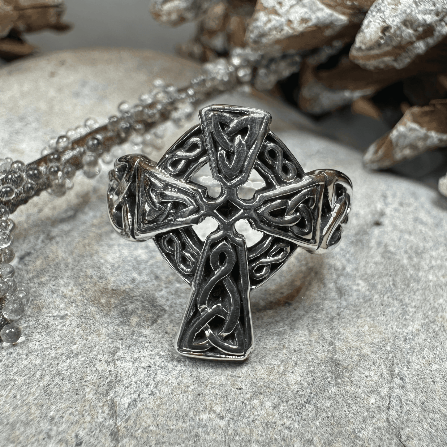 Classic Celtic Cross Ring - 5