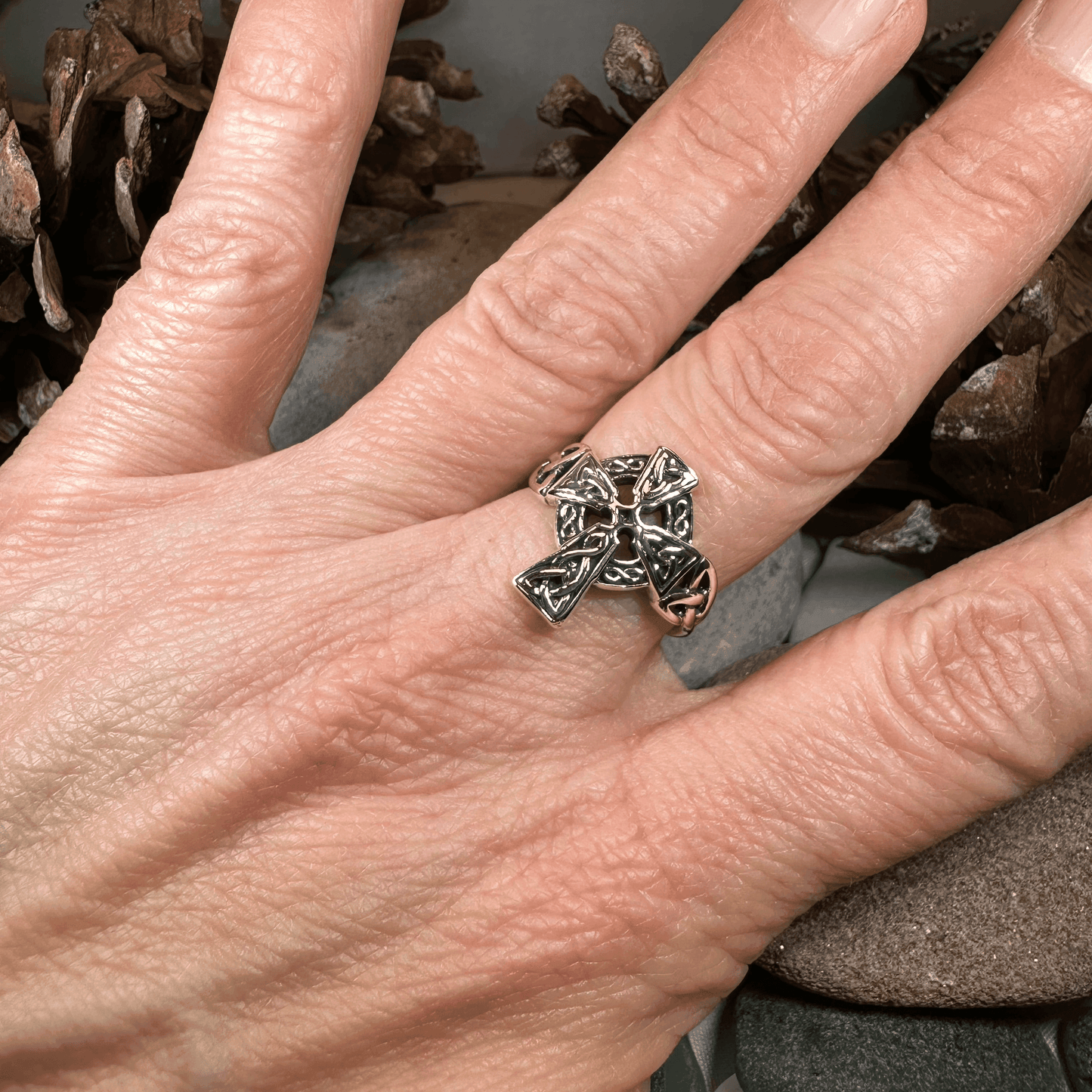 Classic Celtic Cross Ring - 5