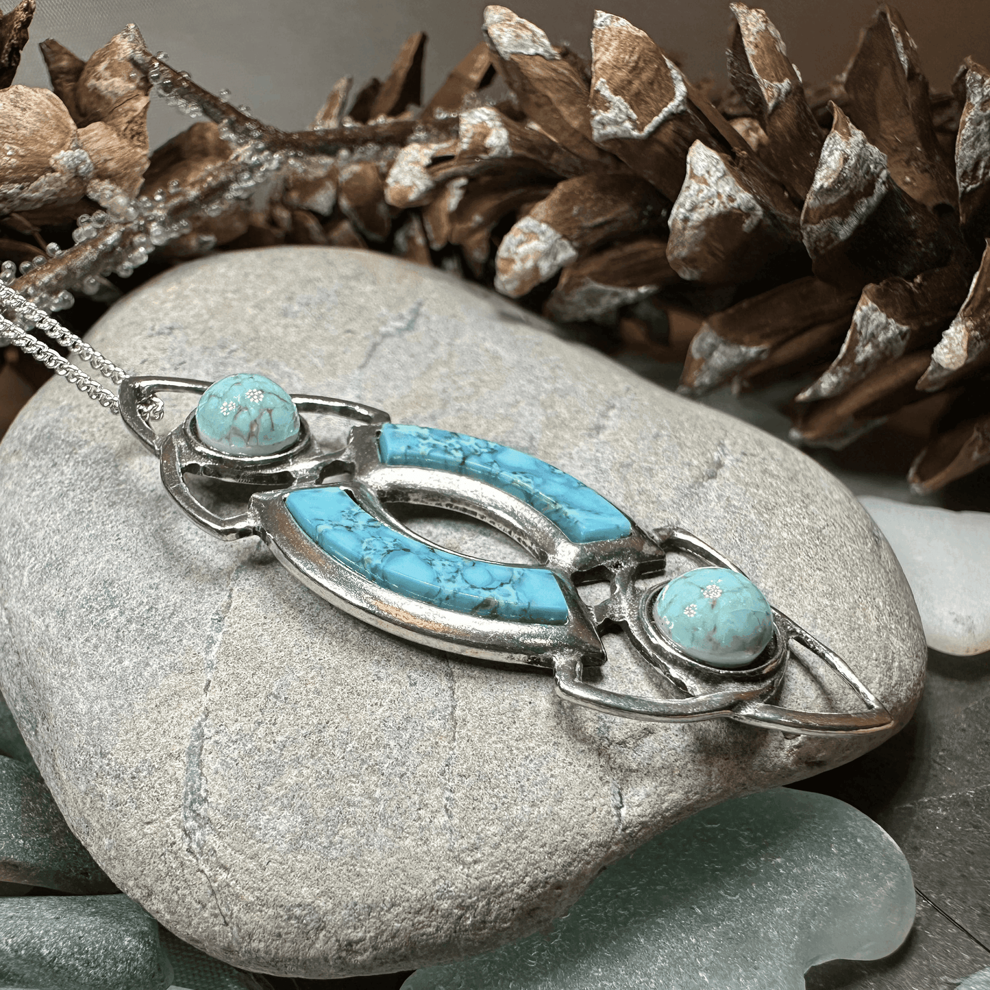 Ancient Celtic Knot Necklace - Amethyst Crystal