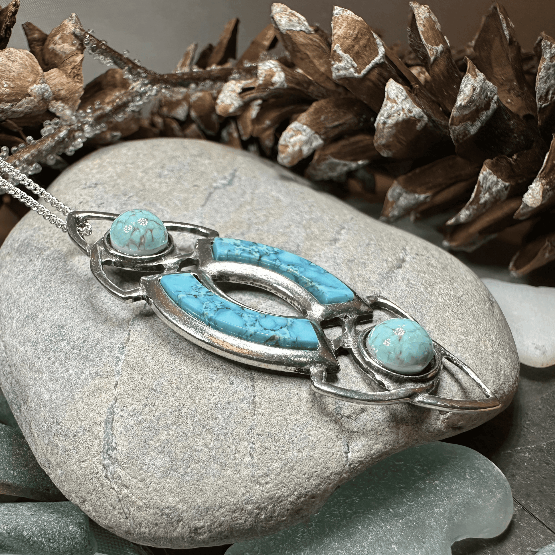 Ancient Celtic Knot Necklace - Amethyst Crystal