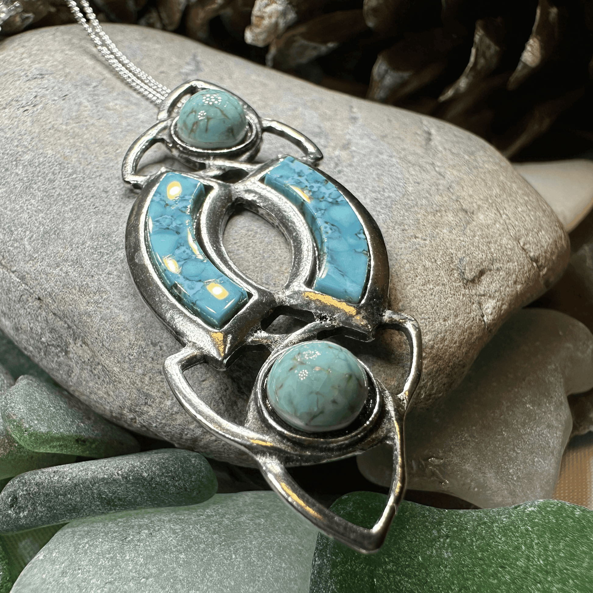 Ancient Celtic Knot Necklace - Amethyst Crystal