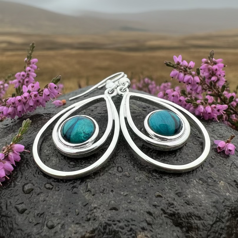Heathergems Scottish Celtic Drop Earrings