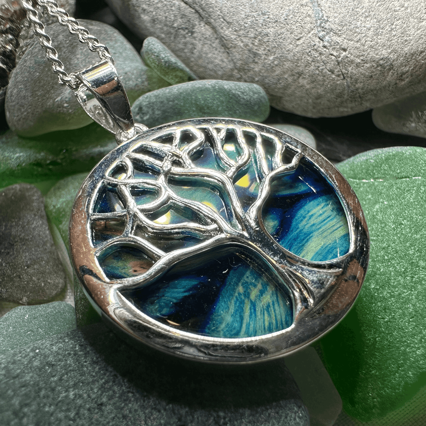 Heathergems Tree of Life Necklace - Green