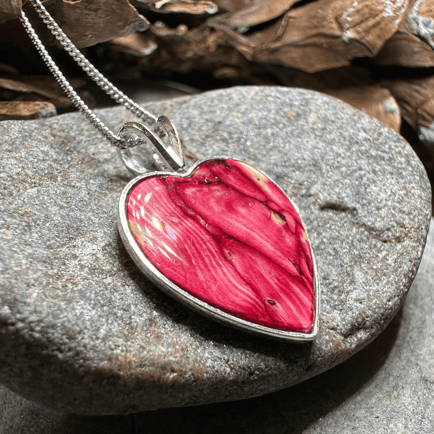 Scottish Heathergems Heart Necklace - Red