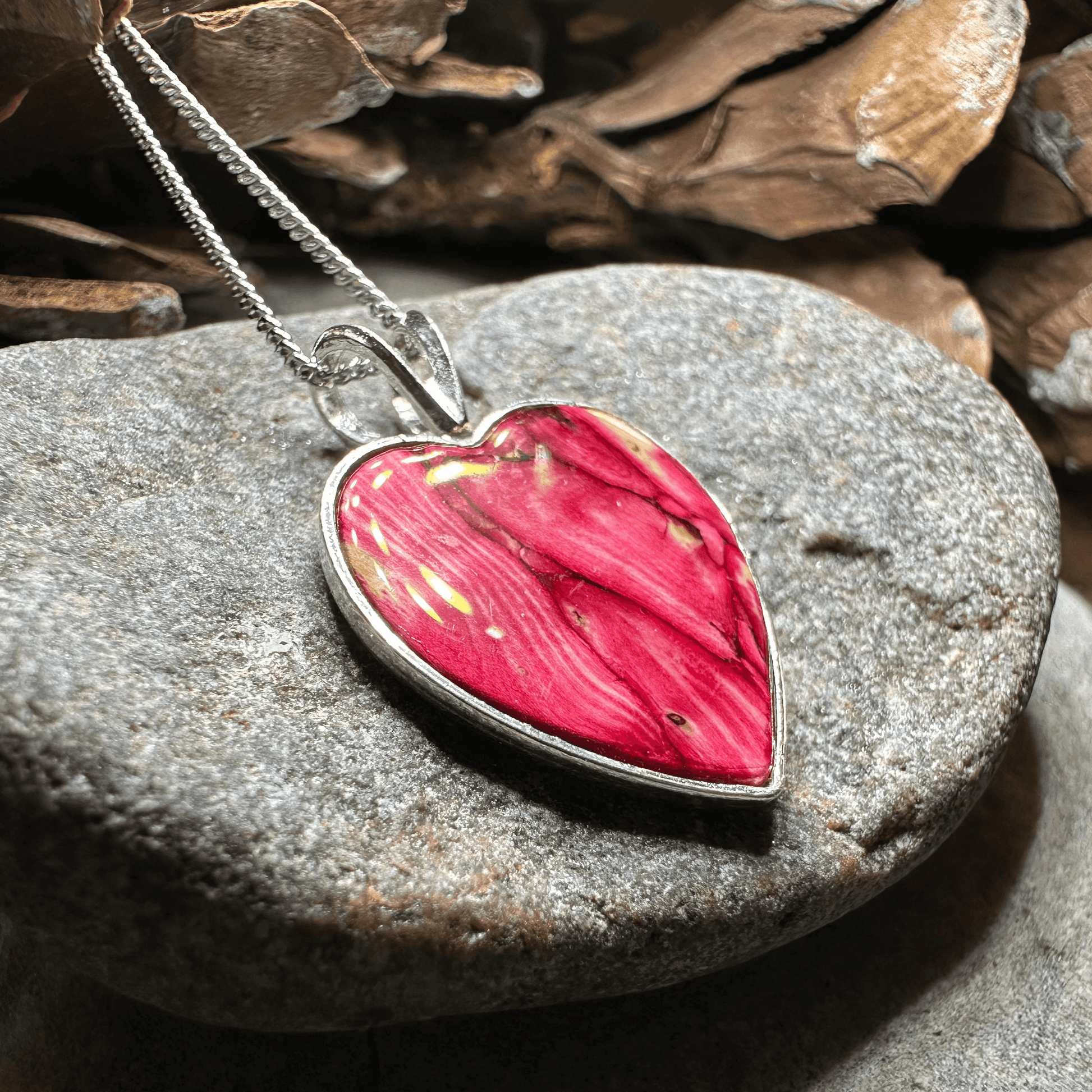 Scottish Heathergems Heart Necklace - Purple