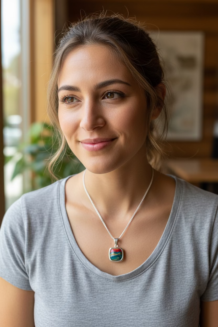 Mira Heathergems Celtic Necklace