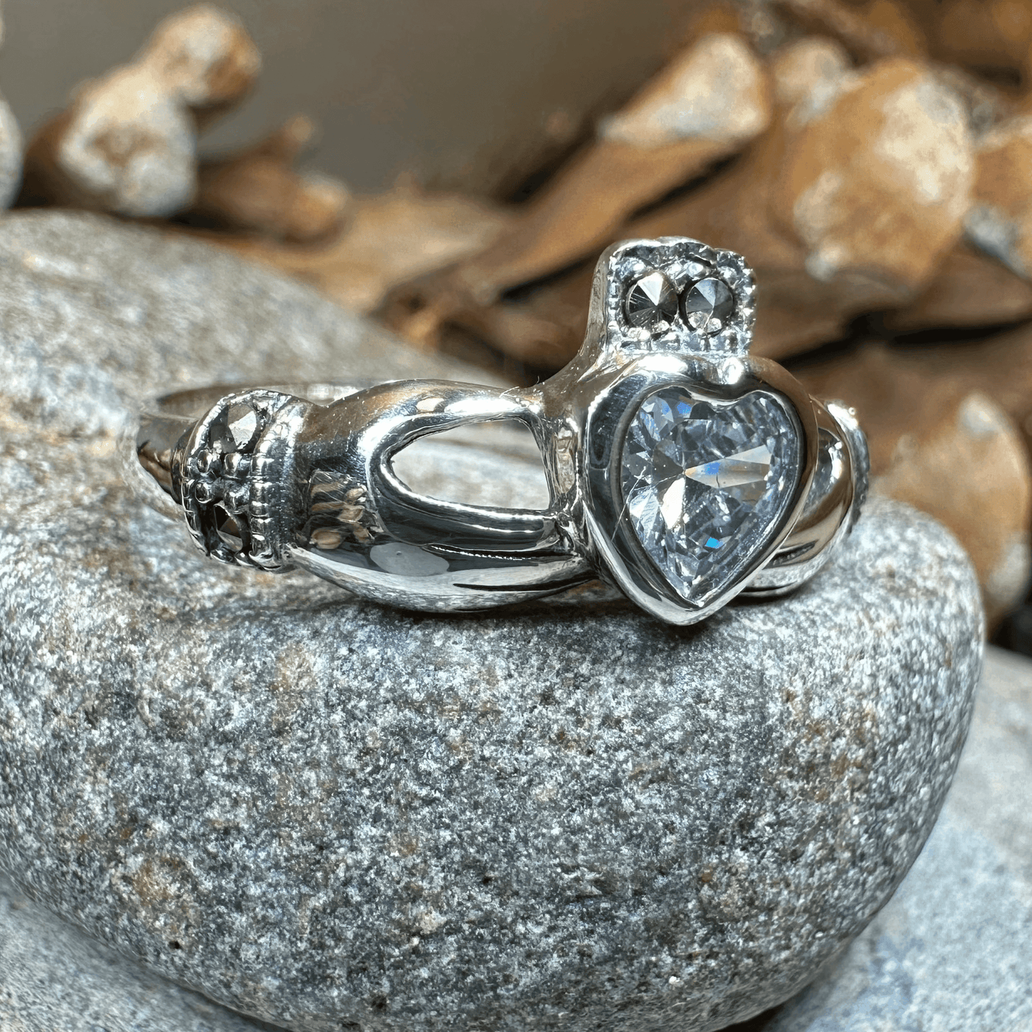 Ree Marcasite Claddagh Ring - 5