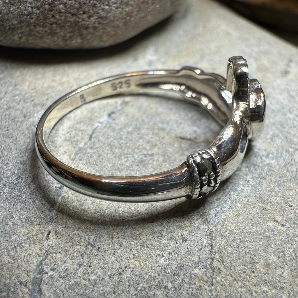 Ree Marcasite Claddagh Ring