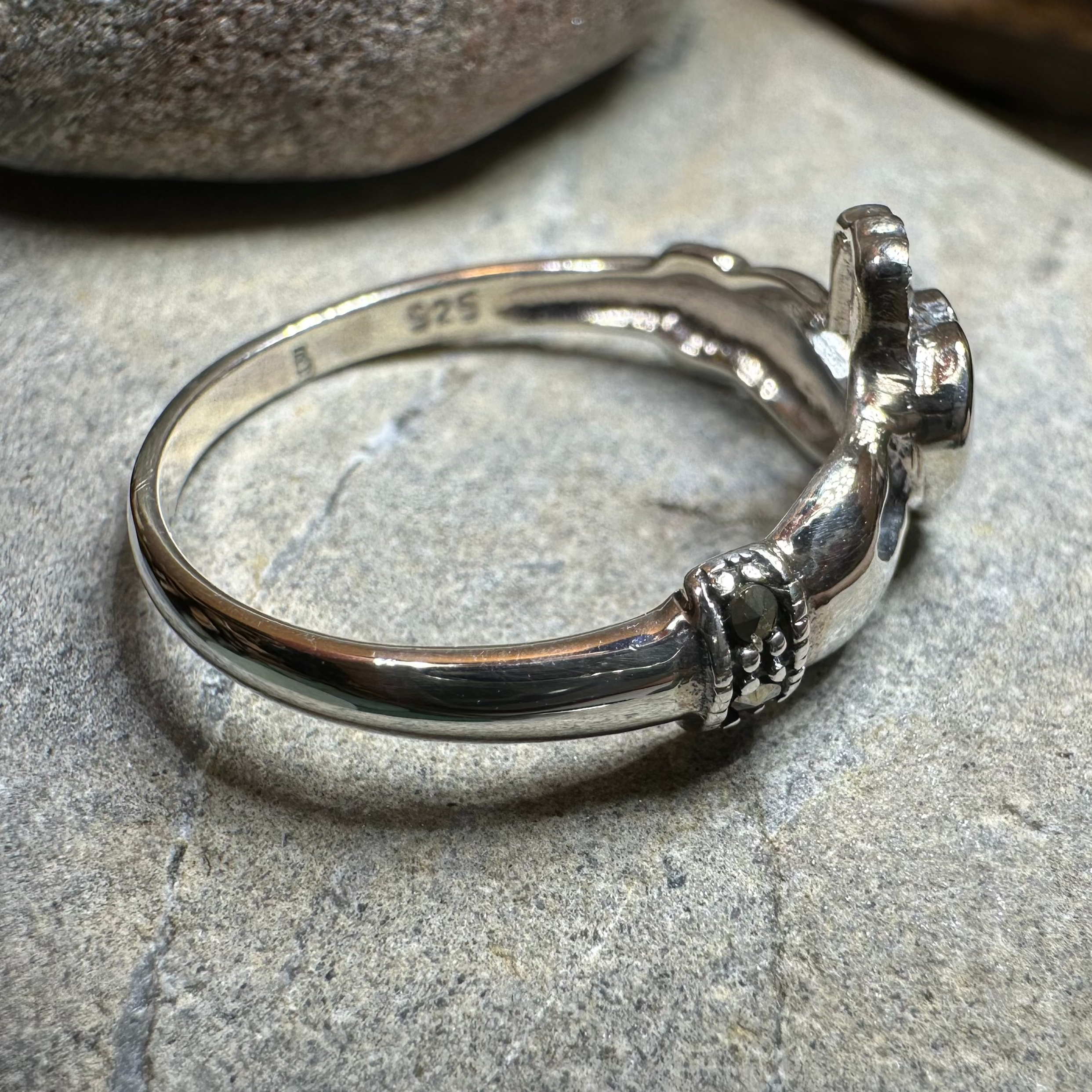 Ree Marcasite Claddagh Ring