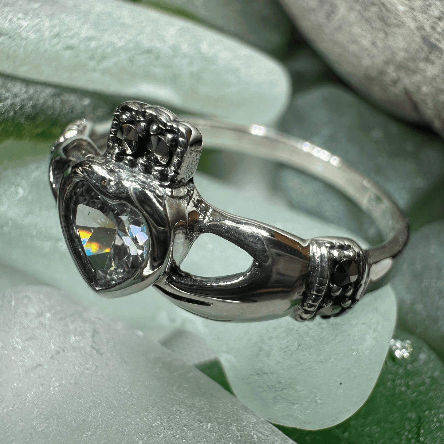 Ree Marcasite Claddagh Ring - 5