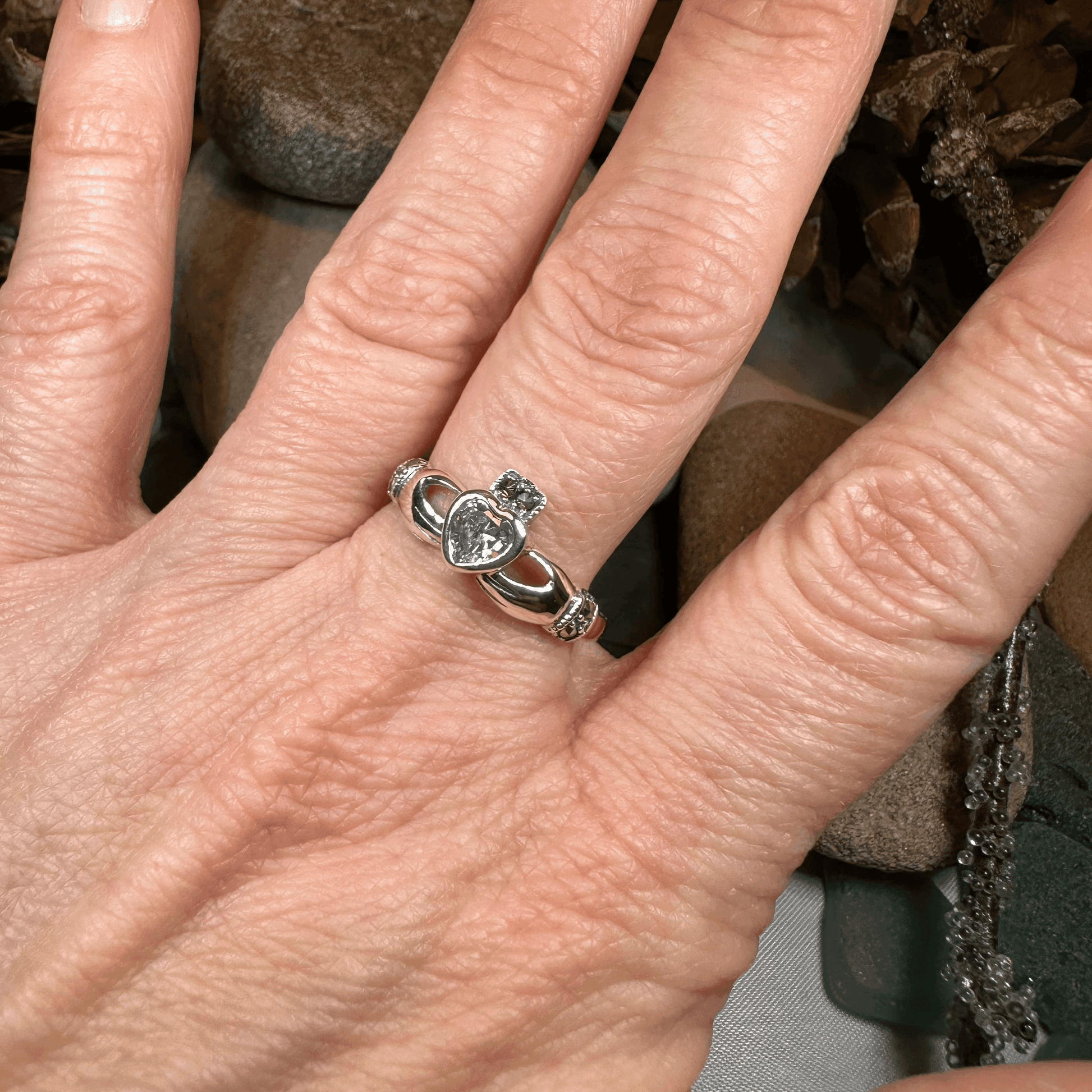 Ree Marcasite Claddagh Ring - 5