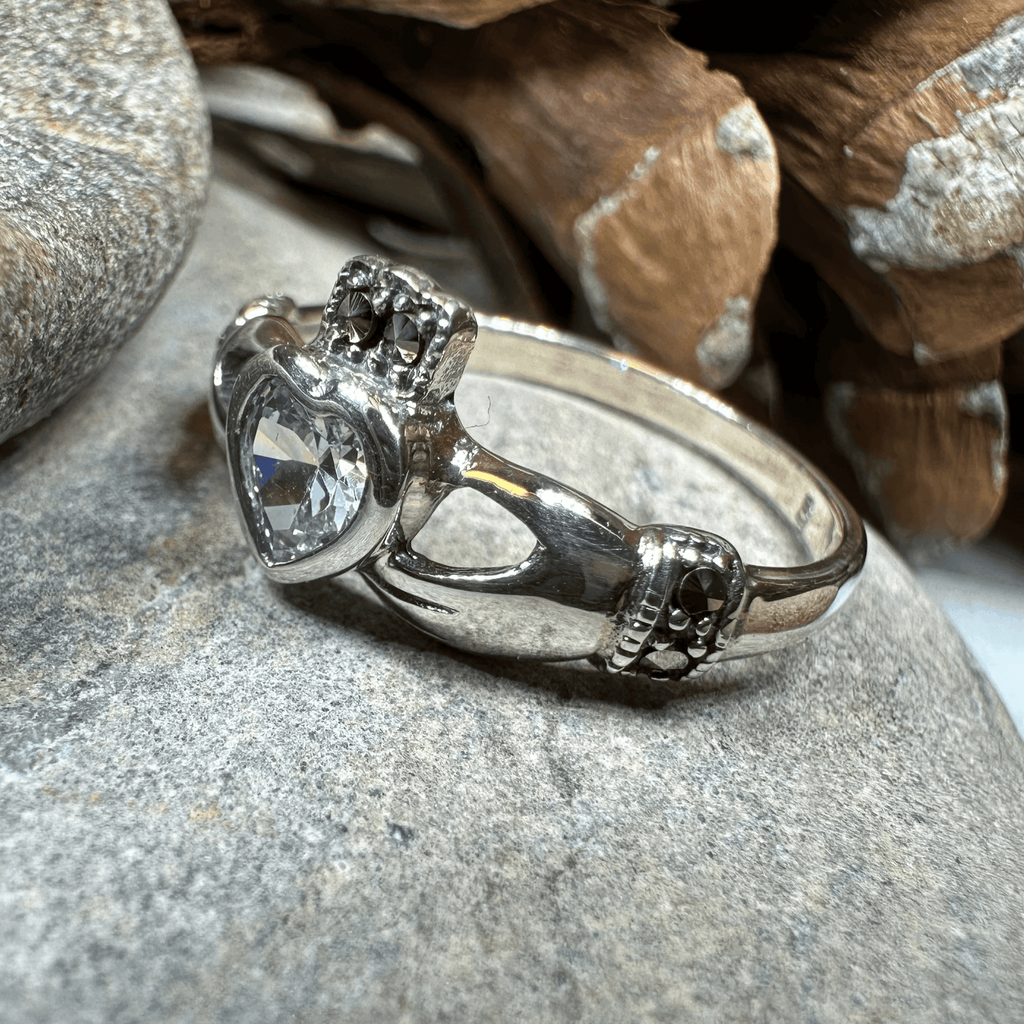 Ree Marcasite Claddagh Ring - 5