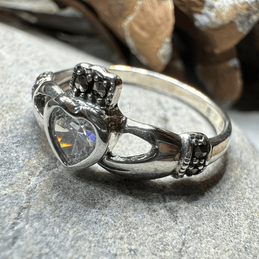 Ree Marcasite Claddagh Ring - 5