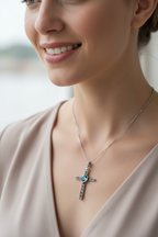 Marcasite  Celtic Cross Necklace