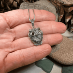 Halloway Marcasite Owl Necklace - 