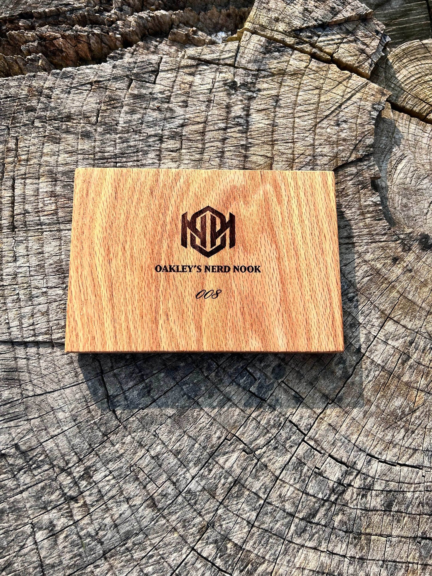 Card Holding Tray/Challenge Coin Display - Walnut