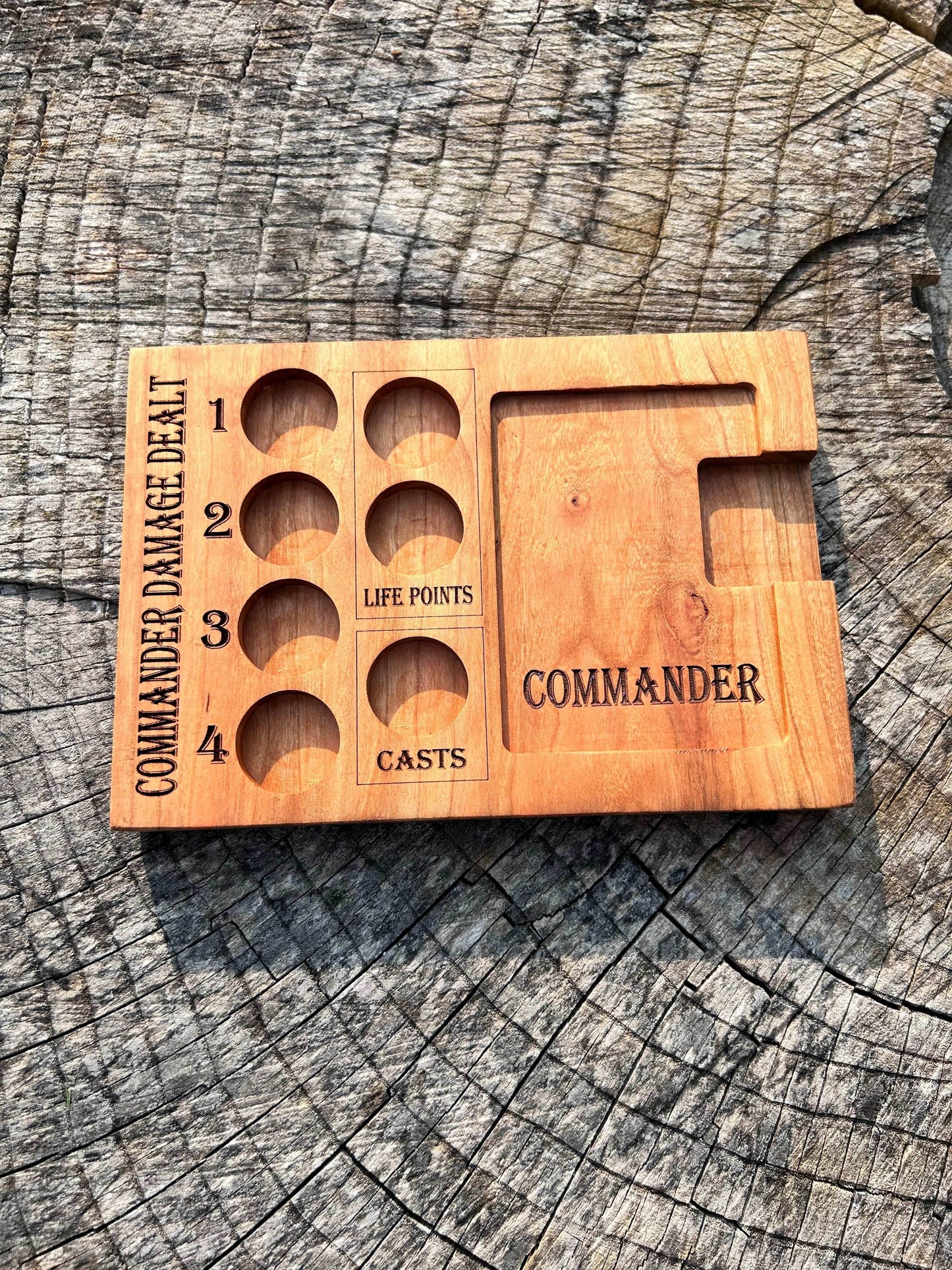 MTG Wooden Commander Station - Cherry