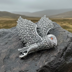 Breena Marcasite Owl Necklace & Brooch