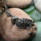 Coastal Puffin Marcasite Necklace