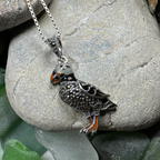 Coastal Puffin Marcasite Necklace