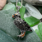 Coastal Puffin Marcasite Necklace