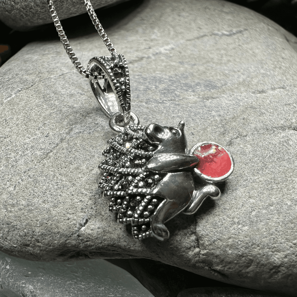 Frolicking Hedgehog Necklace - 