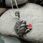 Frolicking Hedgehog Necklace - 