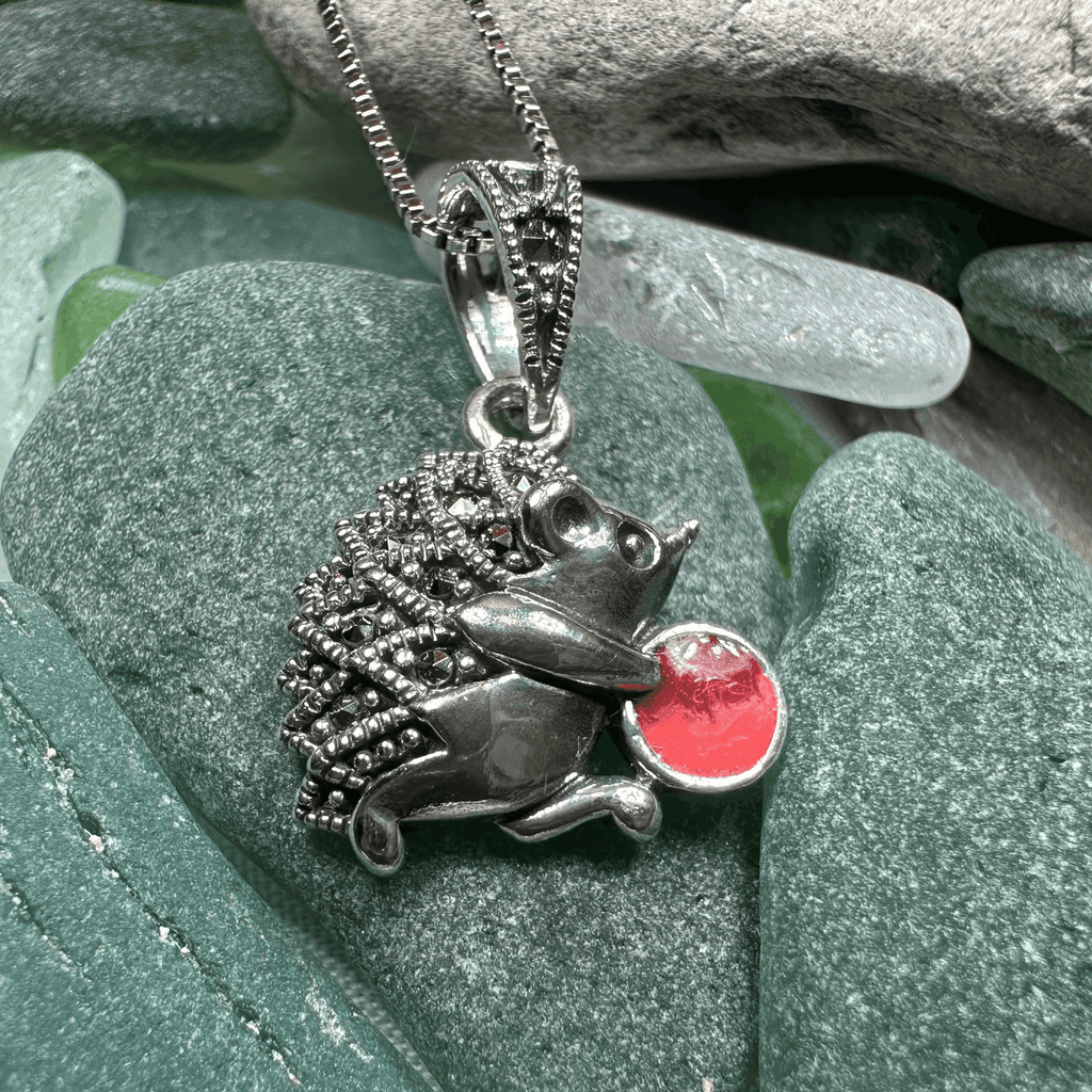 Frolicking Hedgehog Necklace - 