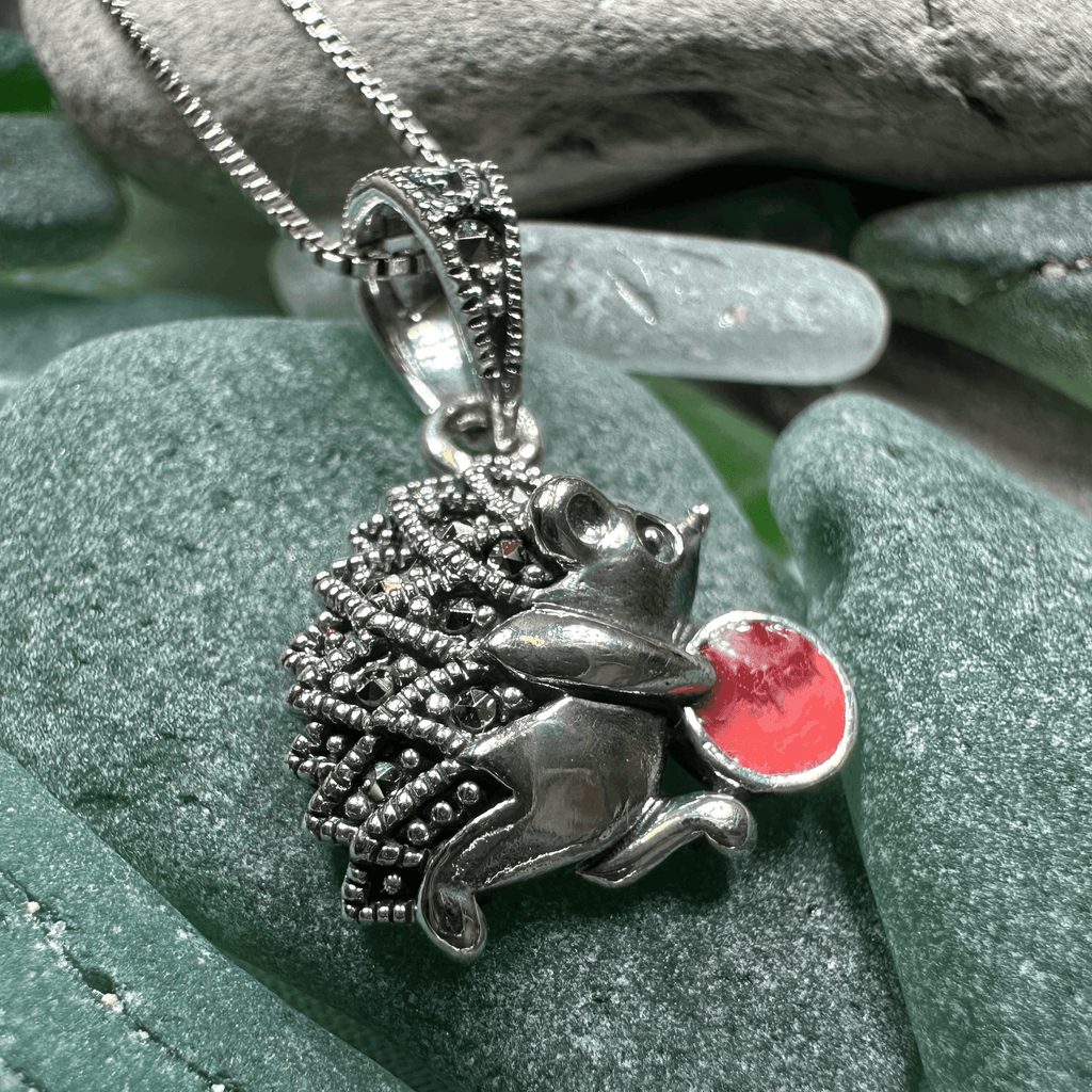 Frolicking Hedgehog Necklace - 