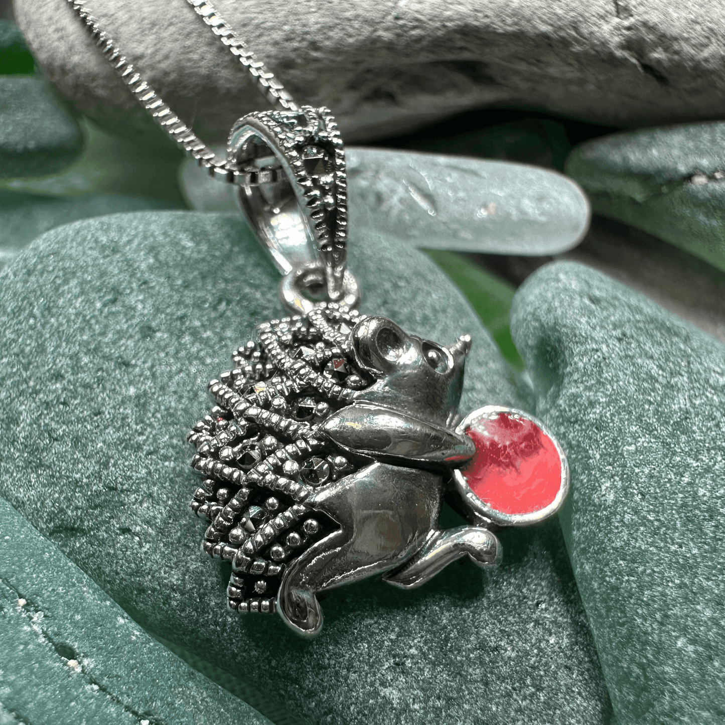 Frolicking Hedgehog Necklace - 