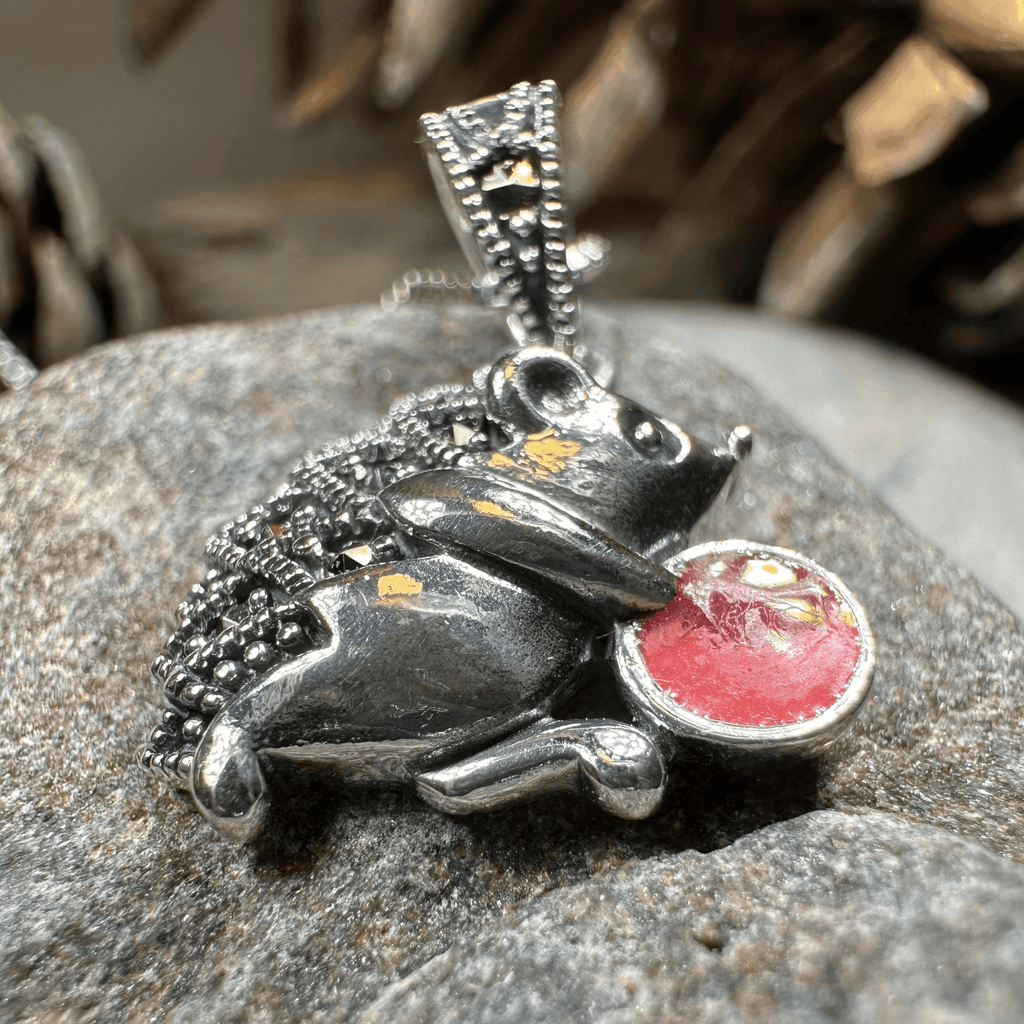Frolicking Hedgehog Necklace - 