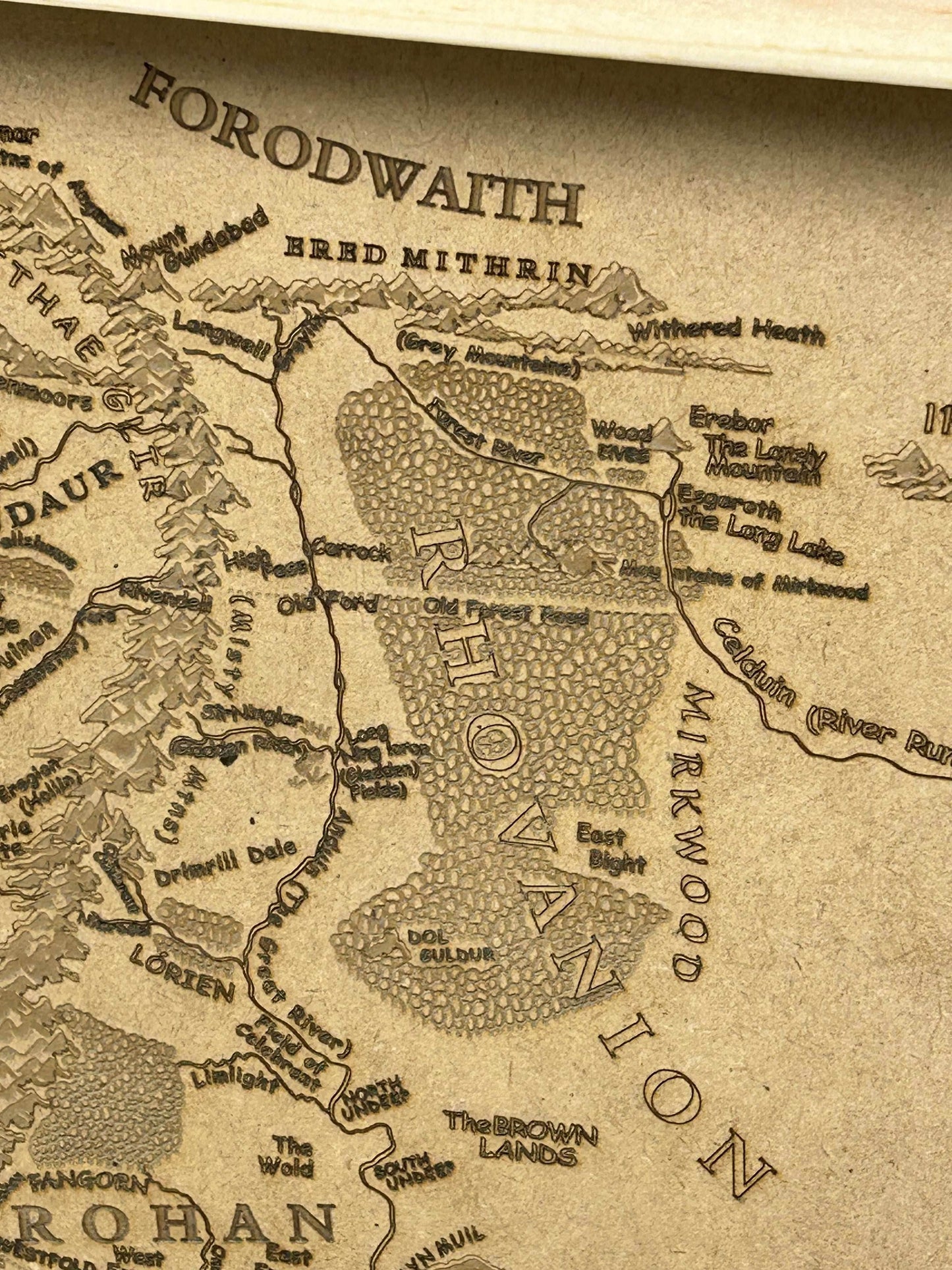 Lord of the Rings Map | Middle Earth - Yes / MDF (Consistent Bare Background)