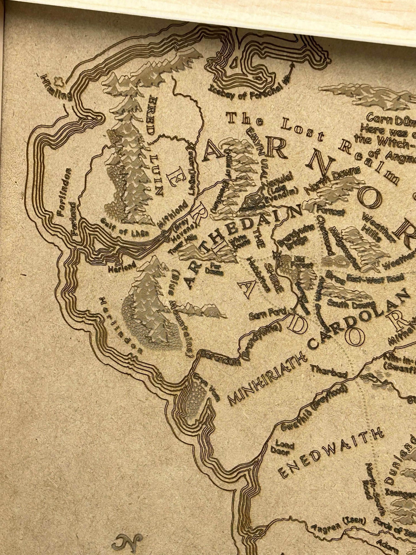 Lord of the Rings Map | Middle Earth - Yes / MDF (Consistent Bare Background)