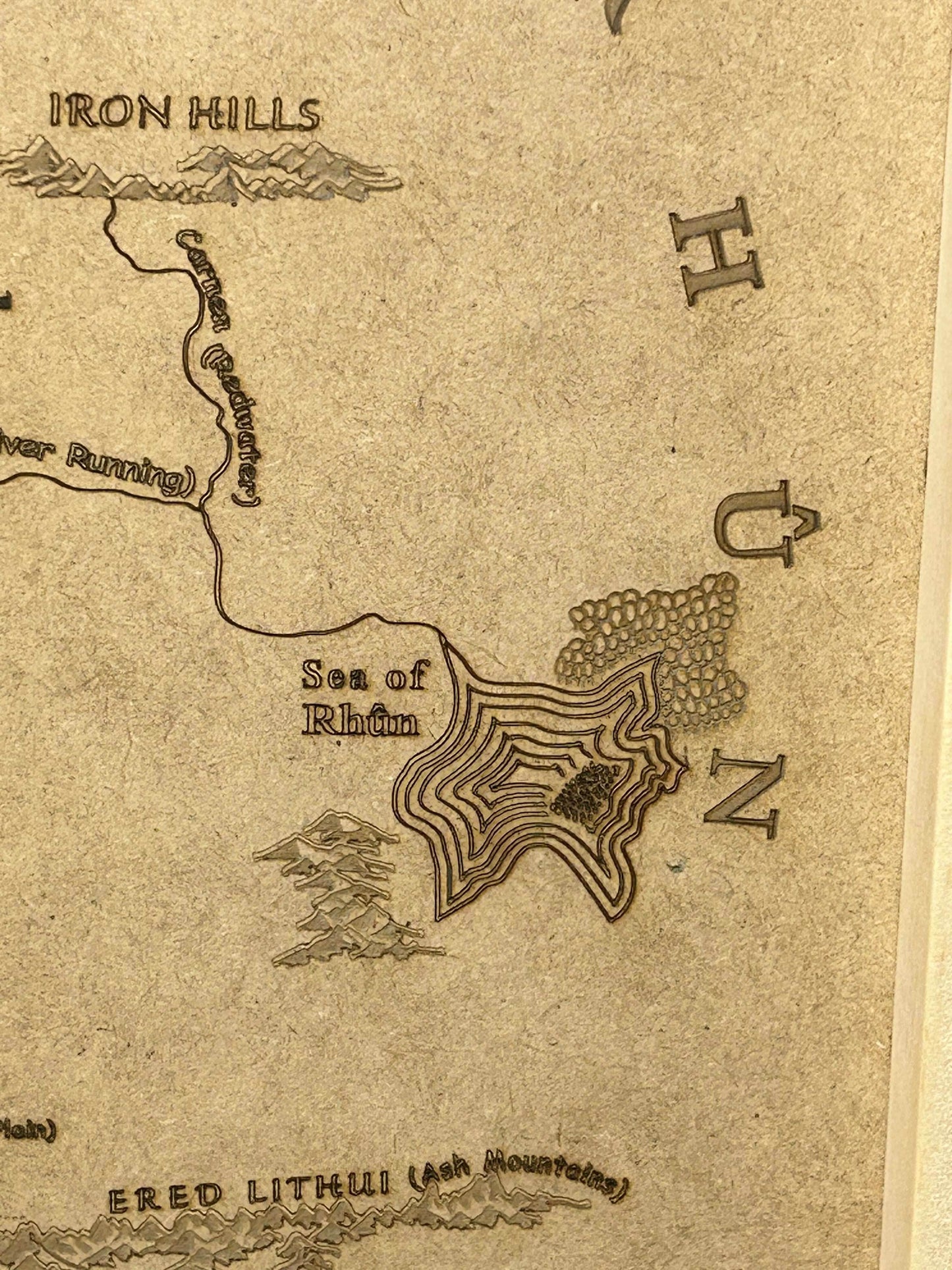 Lord of the Rings Map | Middle Earth - Yes / MDF (Consistent Bare Background)