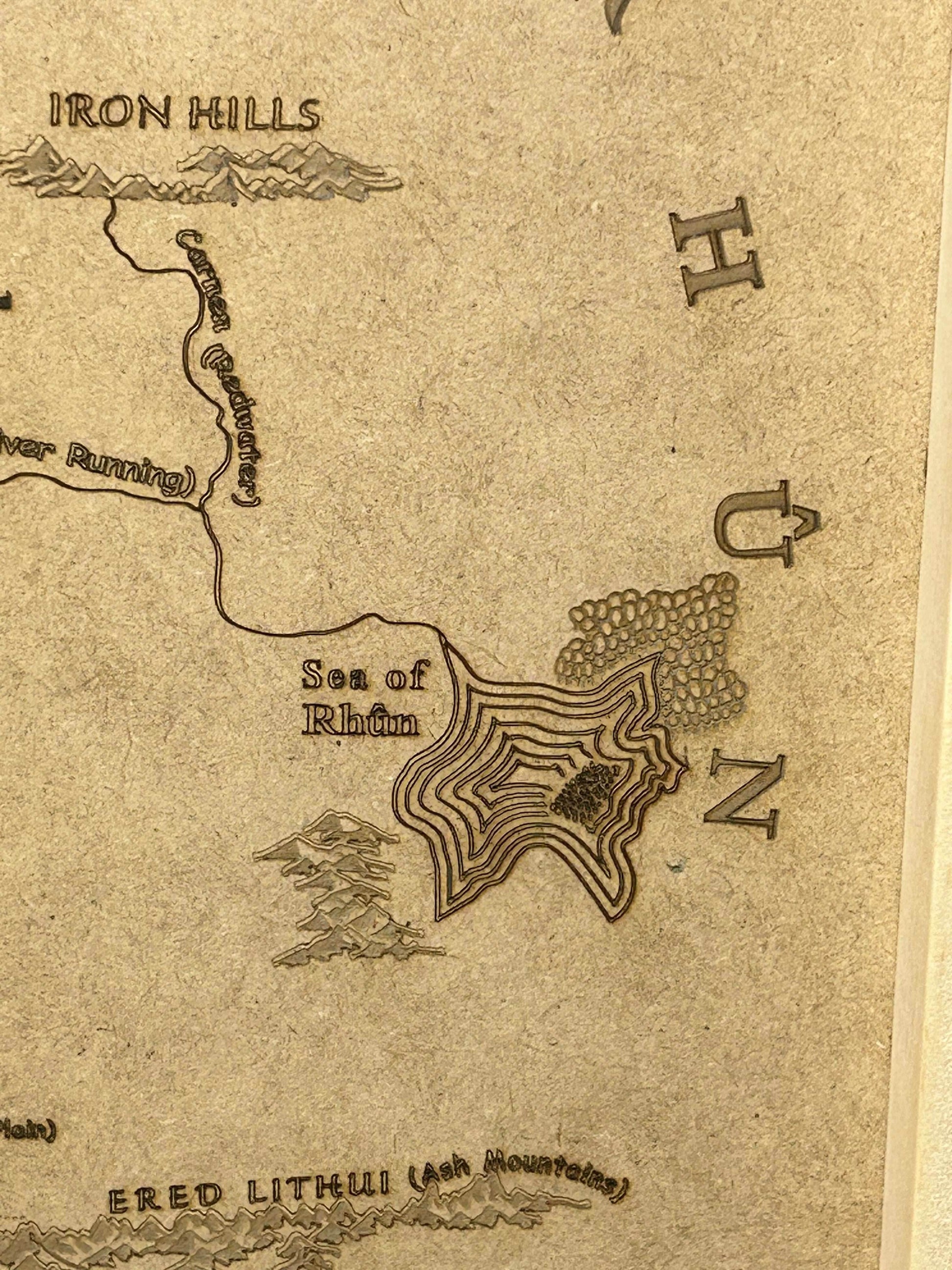 Lord of the Rings Map | Middle Earth - Yes / MDF (Consistent Bare Background)