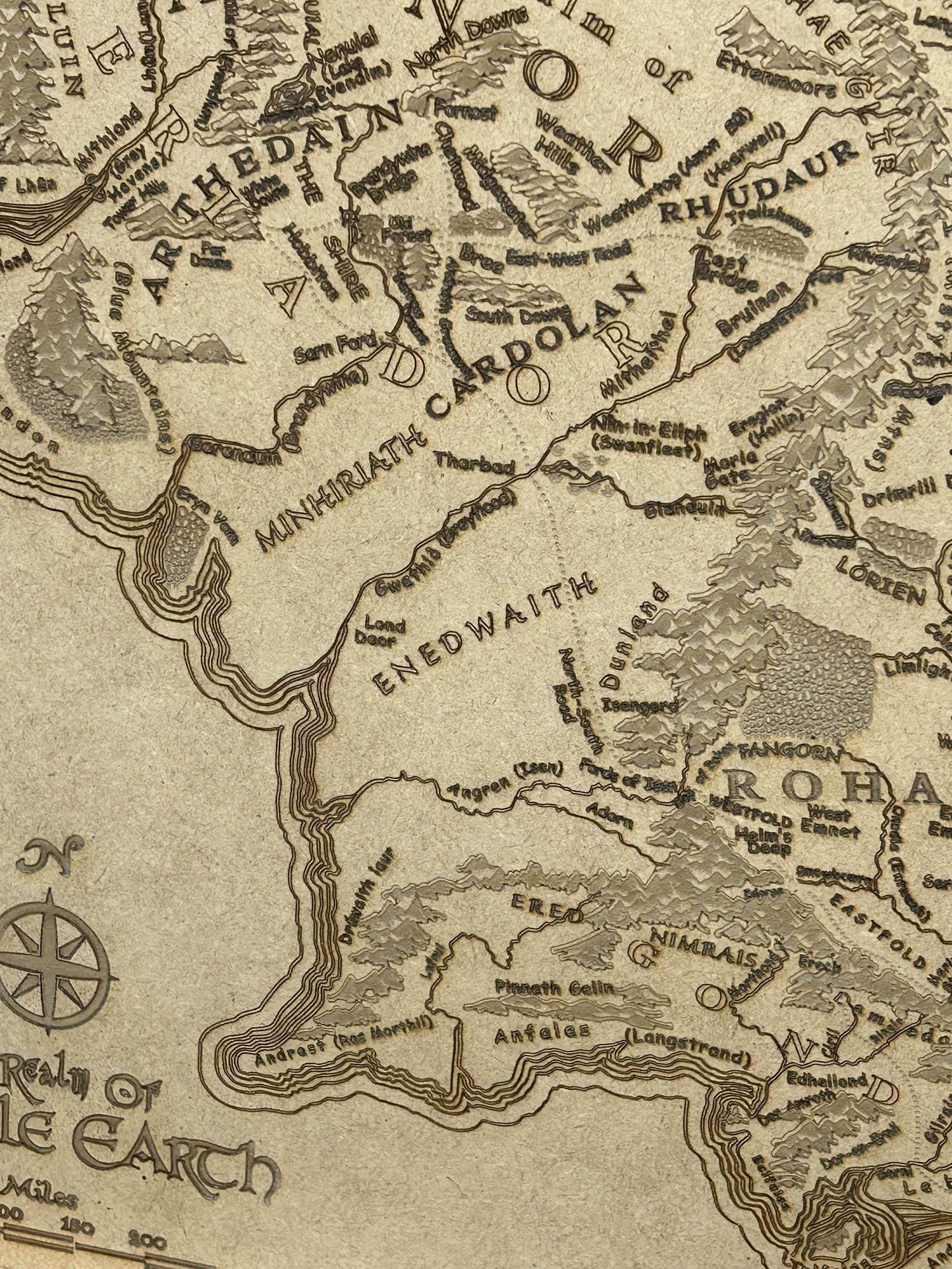 Lord of the Rings Map | Middle Earth - Yes / MDF (Consistent Bare Background)