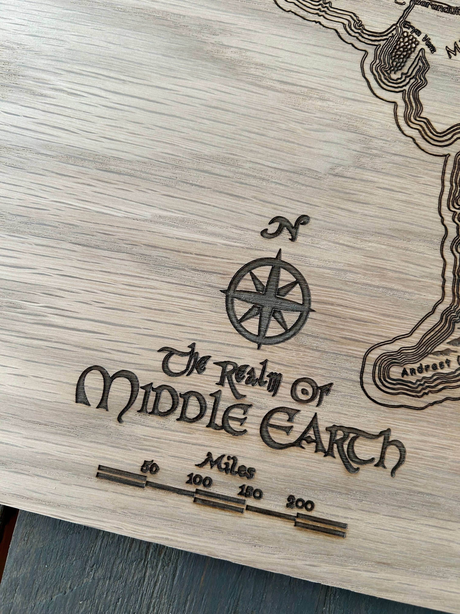 Lord of the Rings Map | Middle Earth - Yes / MDF (Consistent Bare Background)