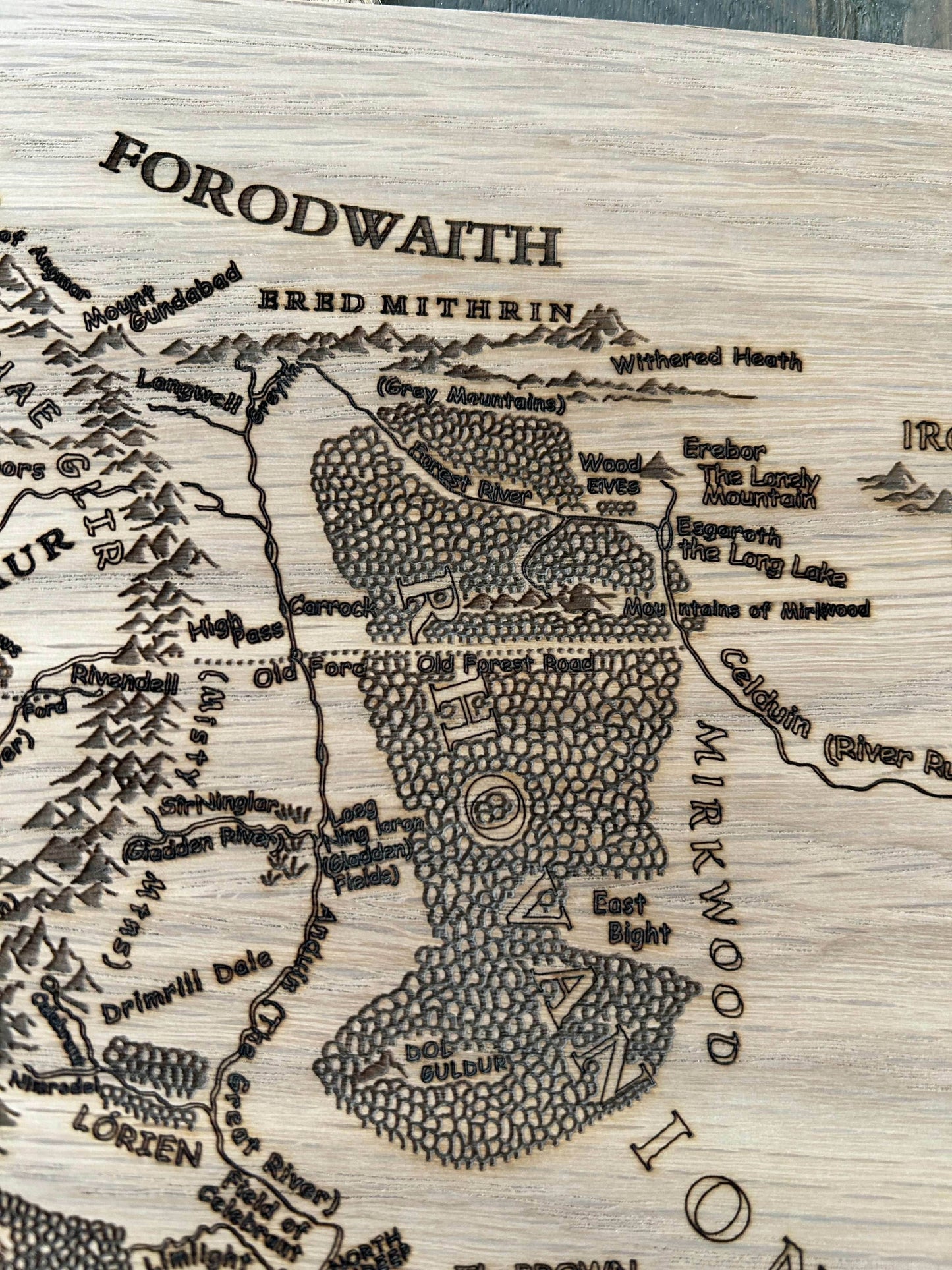 Lord of the Rings Map | Middle Earth - Yes / MDF (Consistent Bare Background)