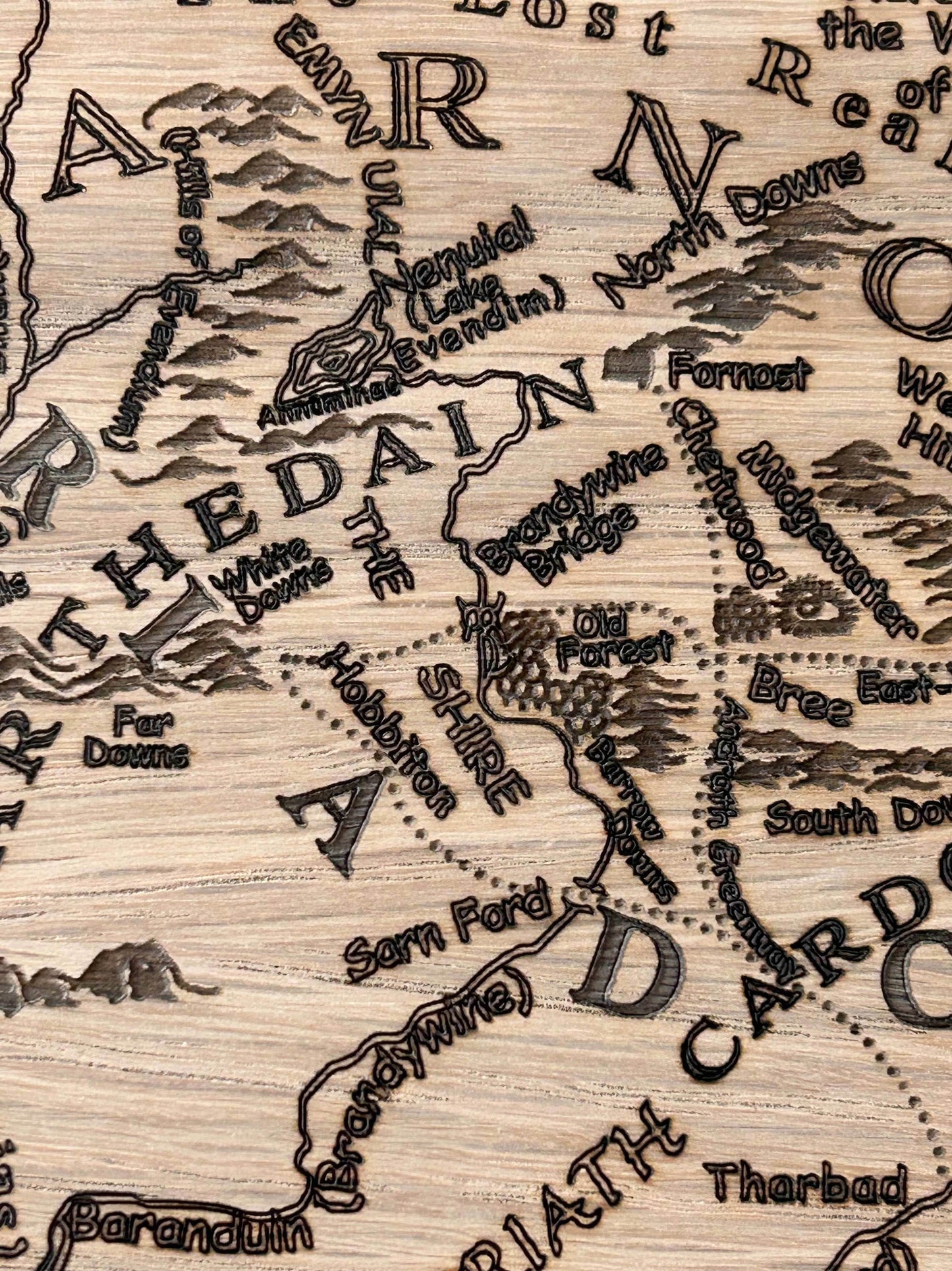 Lord of the Rings Map | Middle Earth - Yes / MDF (Consistent Bare Background)